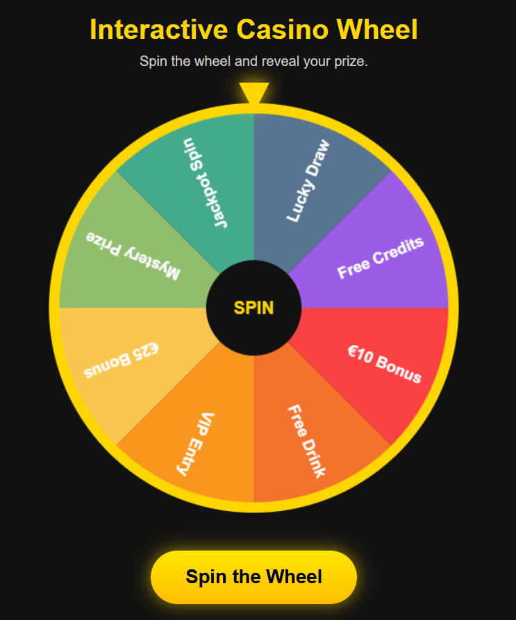 Interactive Casino Wheel screenshot